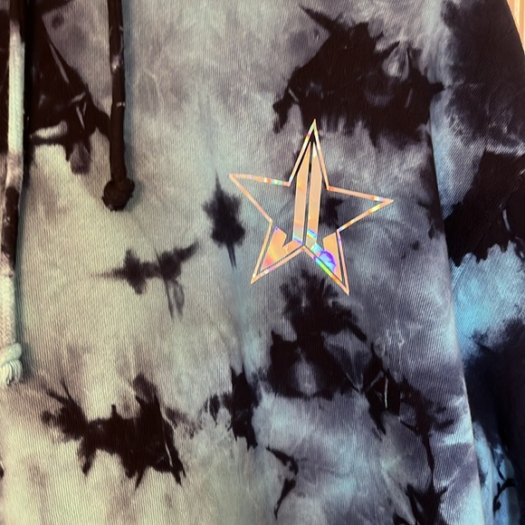 Blue Tie-Dye Women's Hoodie - Picture 2 of 7